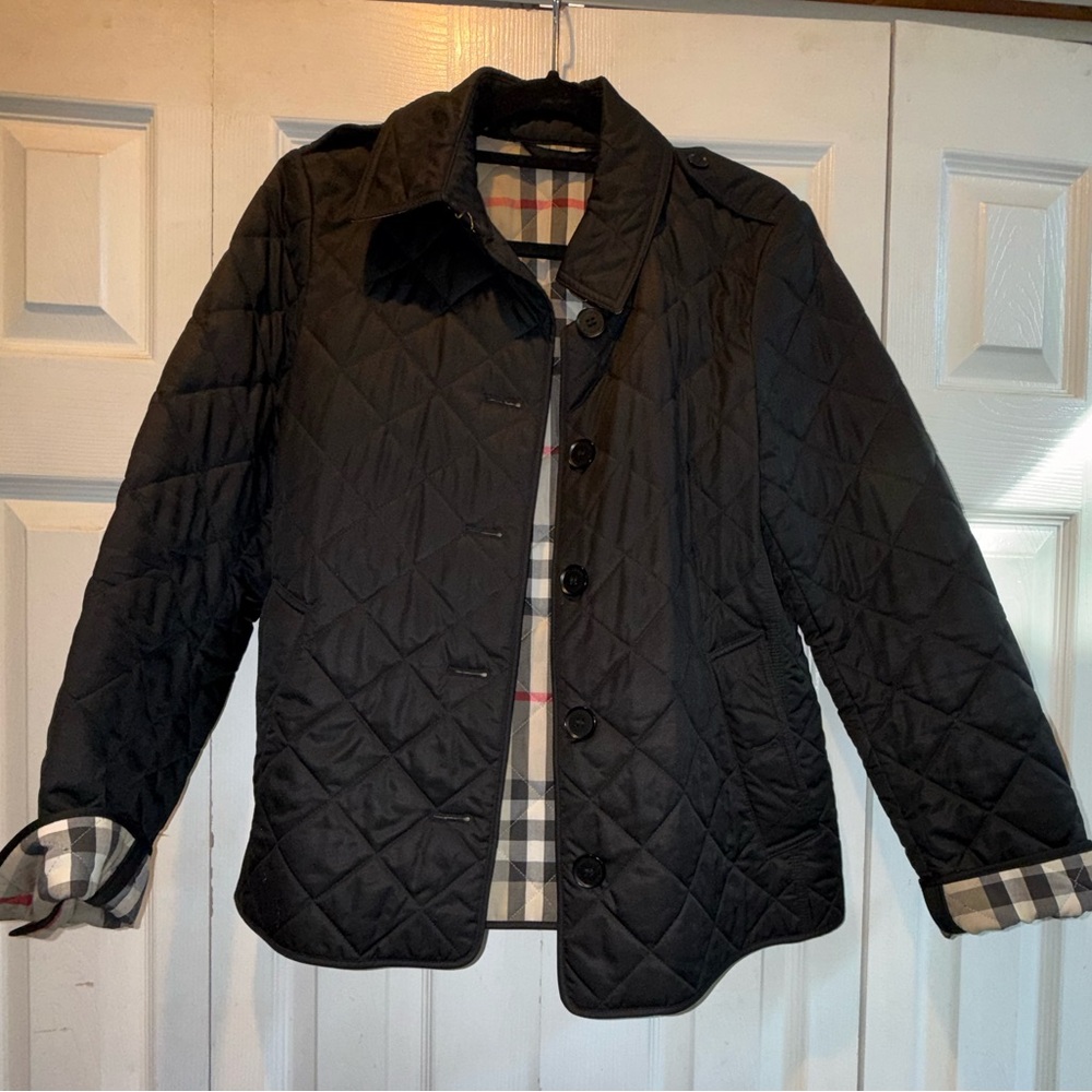SOLD Authentic Women’s Burberry Black Quilted Jacket Large